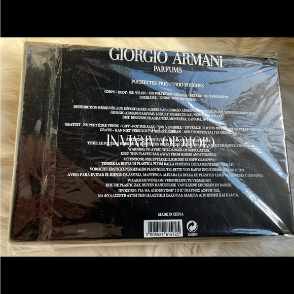 giorgio armani trio of velvet pouches new in box - Picture 5 of 8